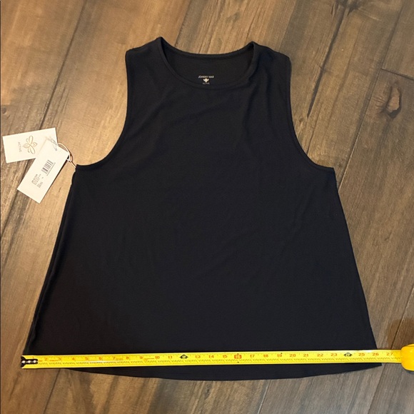 Johnny Was BEE ACTIVE HIGH NECK ACTIVE SWING TANK Large NWT Black Sleeveless - Picture 8 of 11